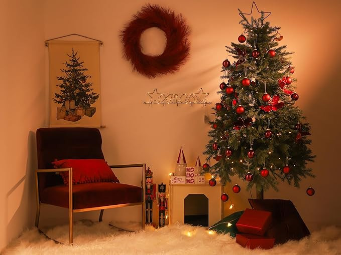 WDS WONDROUS Glass Christmas Hanging Ball Ornaments, Set of 12 Decorative Balls for Xmas Tree Dec... | Amazon (US)