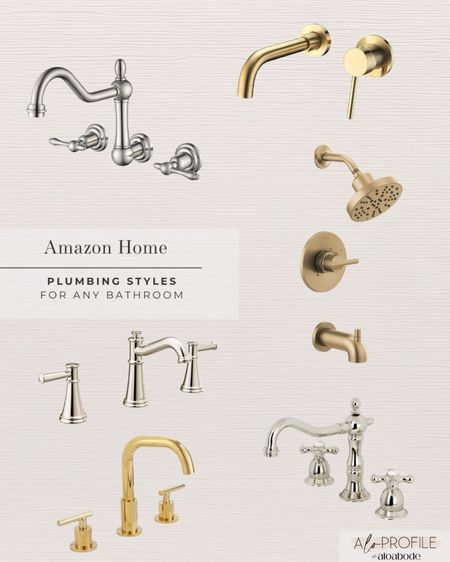 Amazon home// bathroom plumbing styles Bathroom // bathroom decor, bath, powder room, home decor, modern home decor, mirror, floating shelves, shelving, vanity, wall art, modern art, decorating, towels, rugs, neutrals, neutral home, decor, modern, minimalist, minimalist style, wall hanging decor, boho decor, neutrals, interior, interior design 

#LTKhome