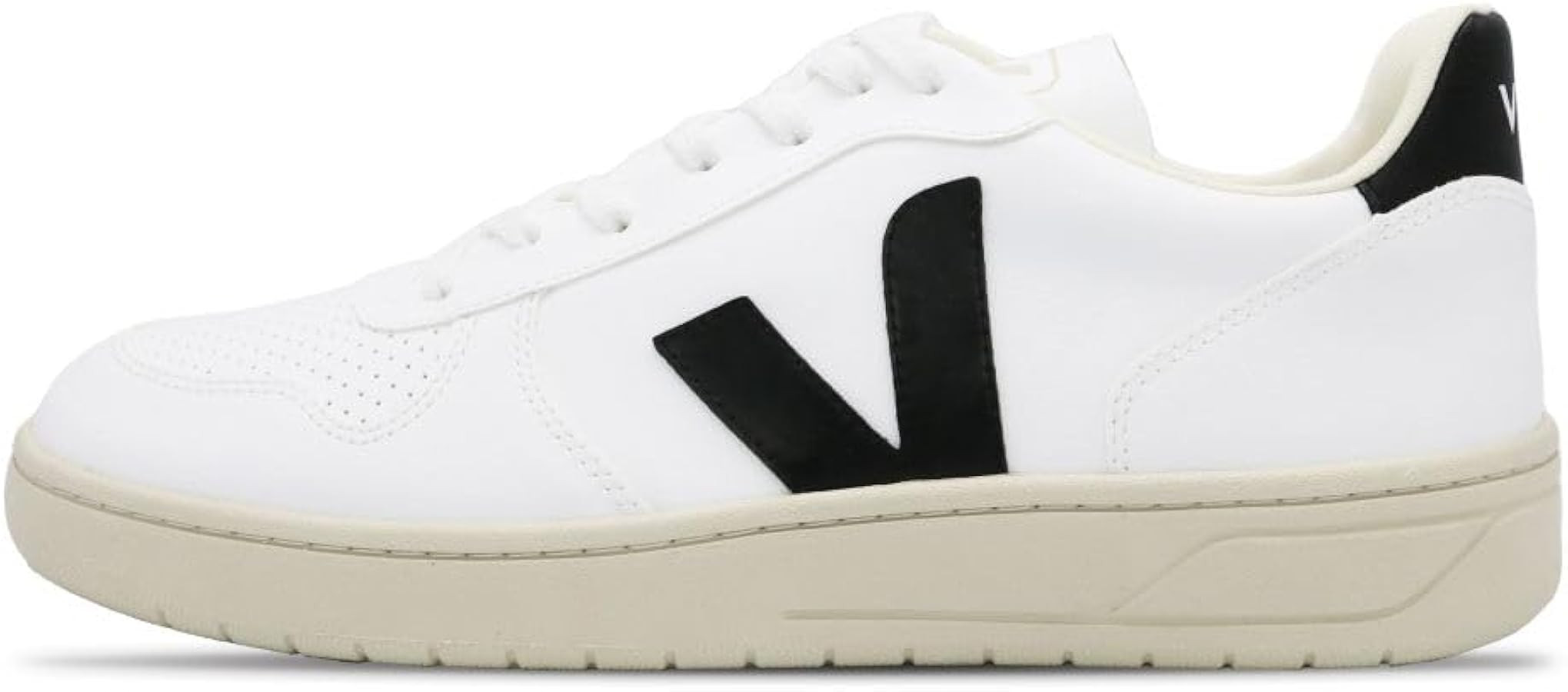 Veja Women V-10 Sneakers White - Black 6 US | Amazon (US)