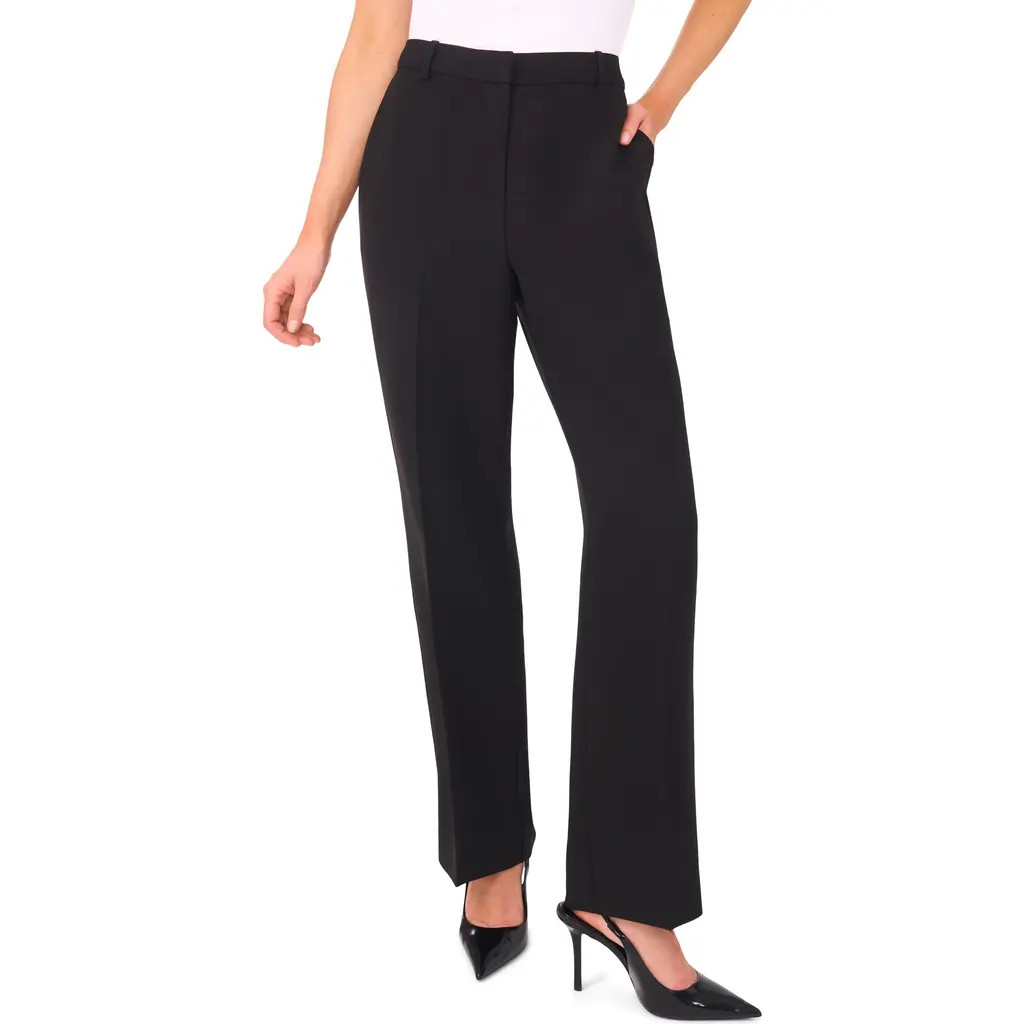 Halogen® High Waist Straight Leg Pants in Rich Black at Nordstrom Rack, Size 4 | Nordstrom Rack