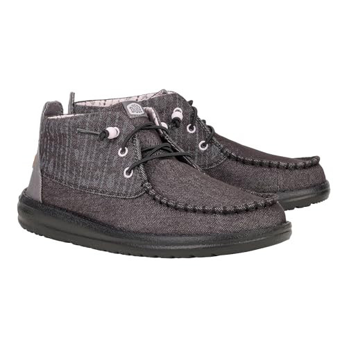Hey Dude Women Wendy Mid Festival Black/Black 5 Medium | Amazon (US)