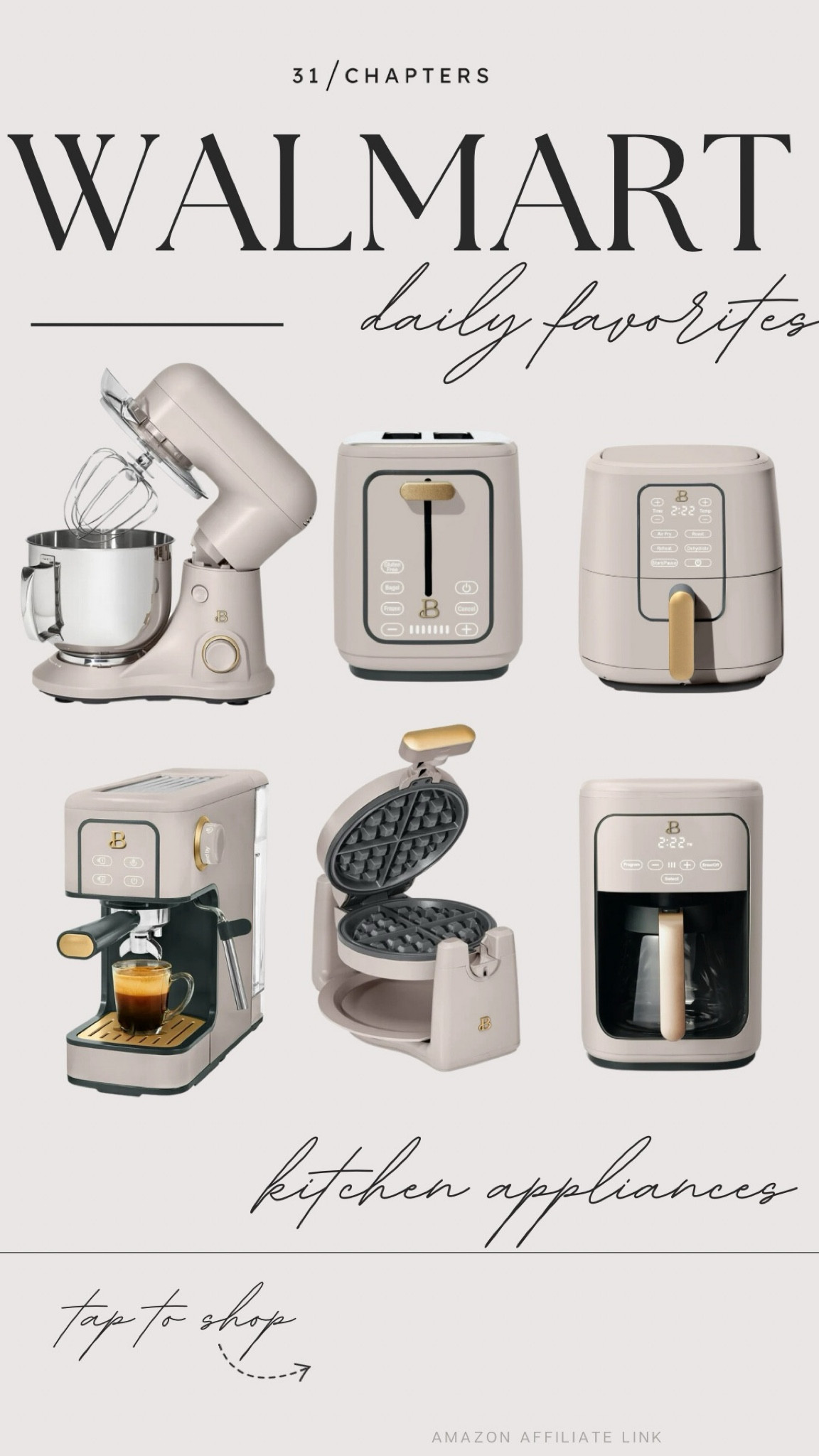 Walmart, kitchen appliances, beautiful appliances, toaster, coffee maker, air fryer, standing mixer, waffle maker, elevated home, organic modern 

#LTKfindsunder100 #LTKfindsunder50 #LTKhome