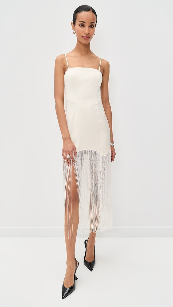Satin Fringe Maxi Dress | Shopbop