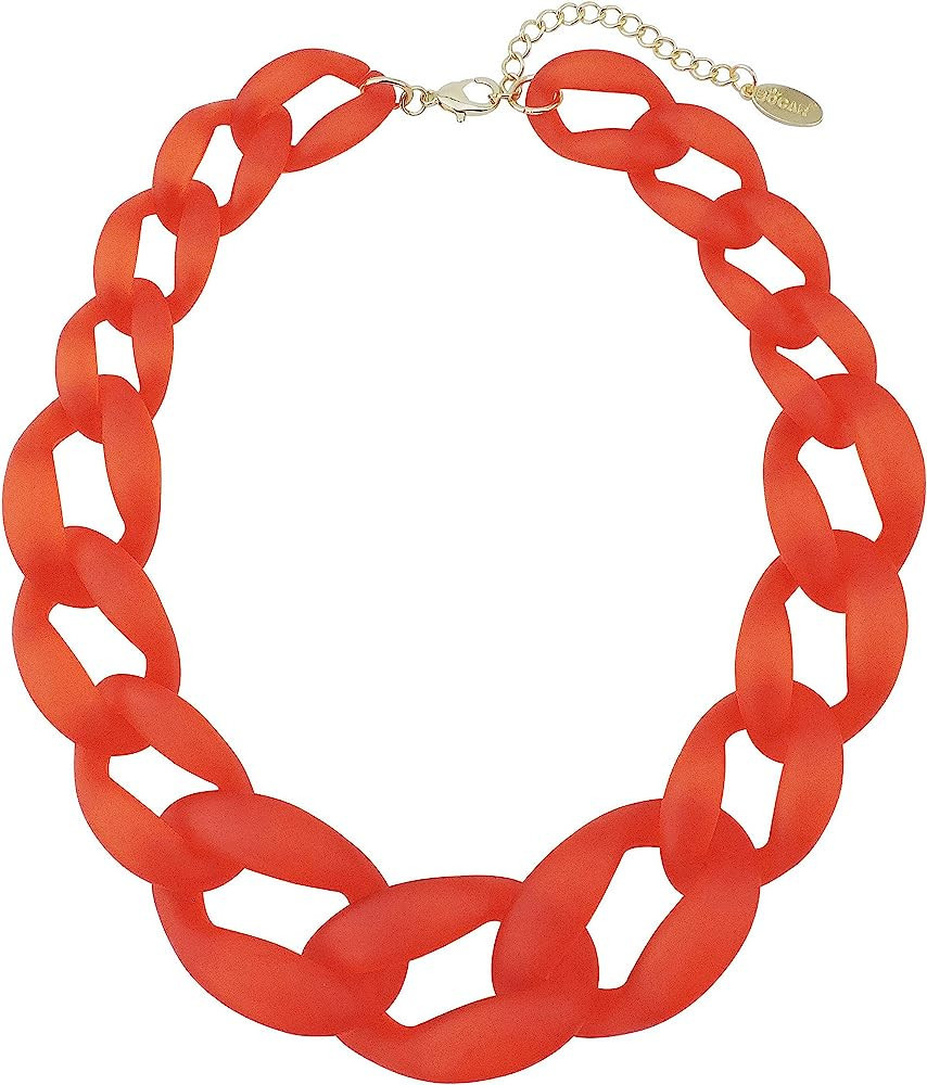 Bocar Statement Chunky Fashion Acrylic Beads Choker Chain Necklace for Women Gifts | Amazon (US)