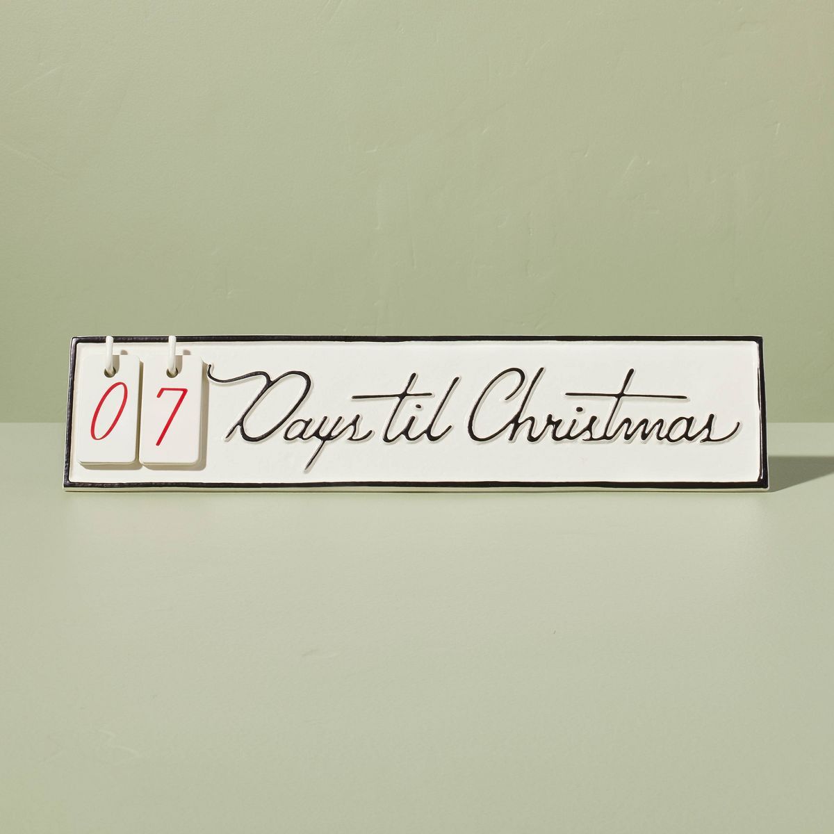 Days 'Til Christmas Countdown Metal Advent Calendar Cream/Black - Hearth & Hand™ with Magnolia | Target