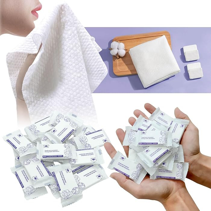 30 Pack Disposable Washcloths for Travel Compressed Towels Tablets | Amazon (US)