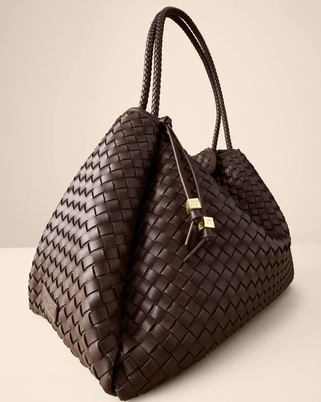 Nova Hand Woven Large Shoulder Bag in Chocolate | Katie Loxton Ltd. (UK)