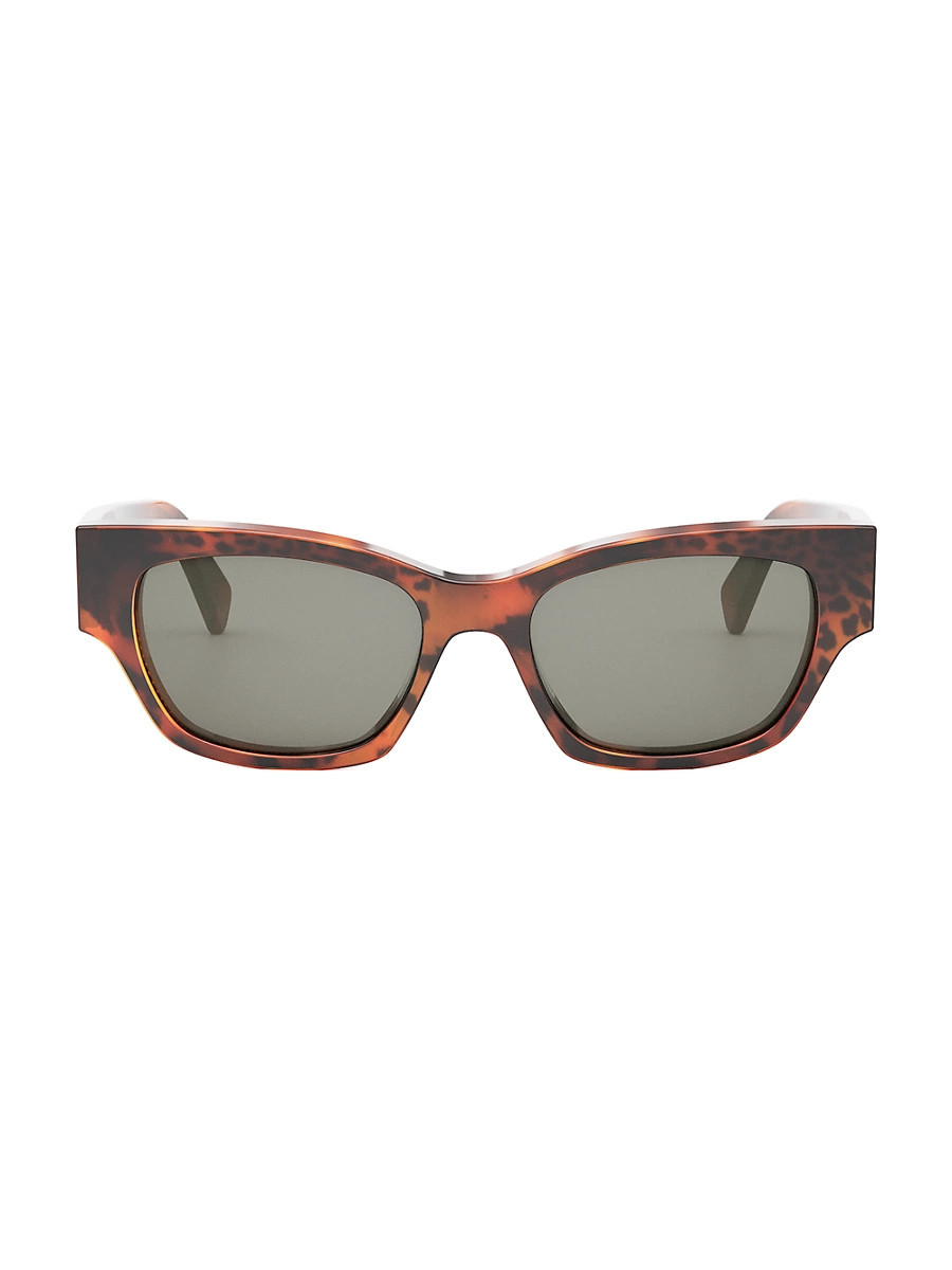 Women's Monochroms 54mm Cat-Eye Sunglasses - Orange Animal Print Smoke | Saks Fifth Avenue