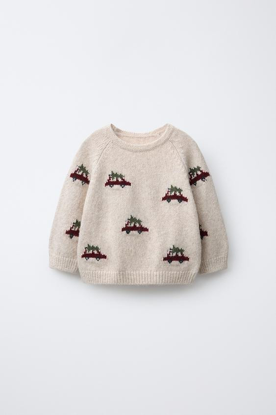 KNIT JUMPER CARS AND TREES | Zara US