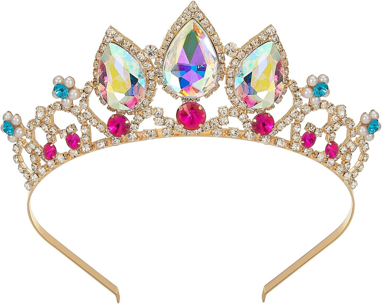 SWEETV Princess Tiaras for Little Girls, Kids Dress-up Crown Headband, Birthday Wedding Halloween... | Amazon (US)