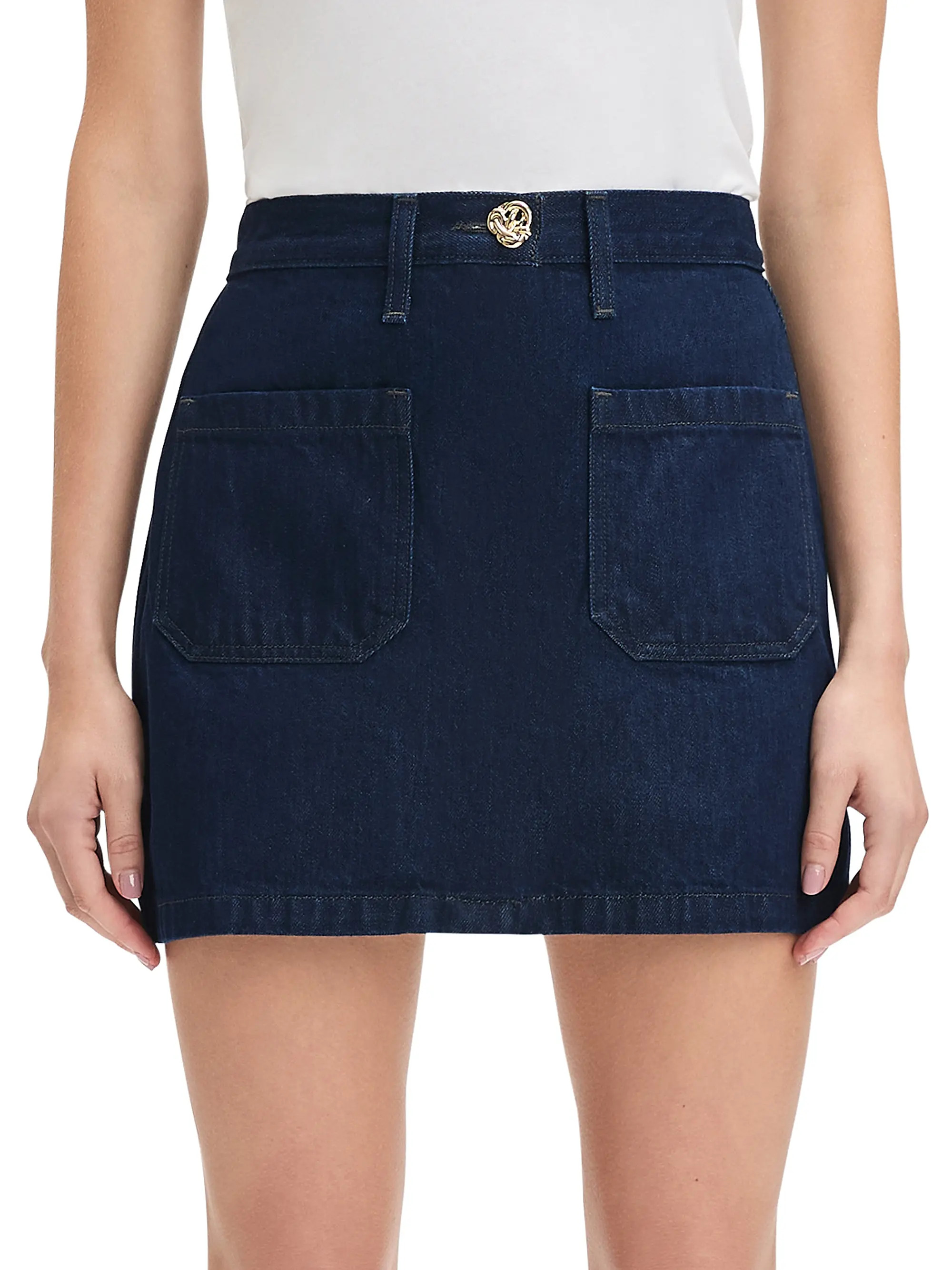 Mimi Stretch-Denim Miniskirt | Saks Fifth Avenue
