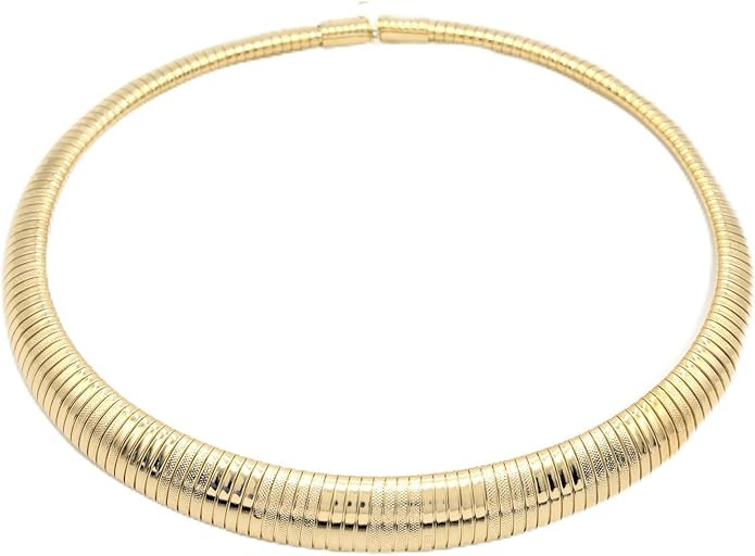 Marshal Metal Fashion Necklace 18K Gold Plated Brass Omega Choker Necklace | Amazon (US)