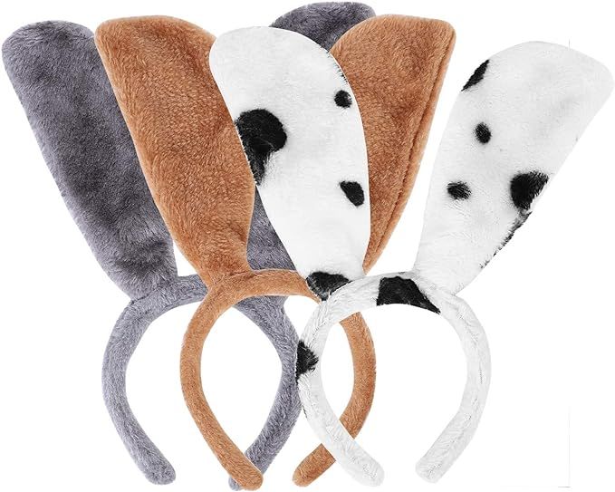 3Pcs Animal Ears Headband Floppy Puppy Dog Ear Hairband Animal Hair Hoop Pug Pooch Ears Headwear ... | Amazon (US)