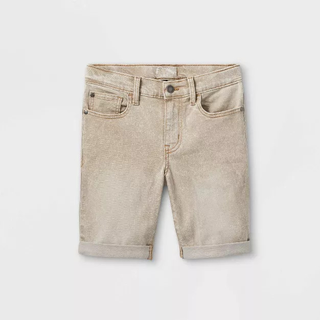 Boys' Rolled Hem Jean Shorts - art class™ Khaki | Target