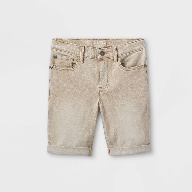 Boys' Rolled Hem Jean Shorts - art class™ Khaki | Target