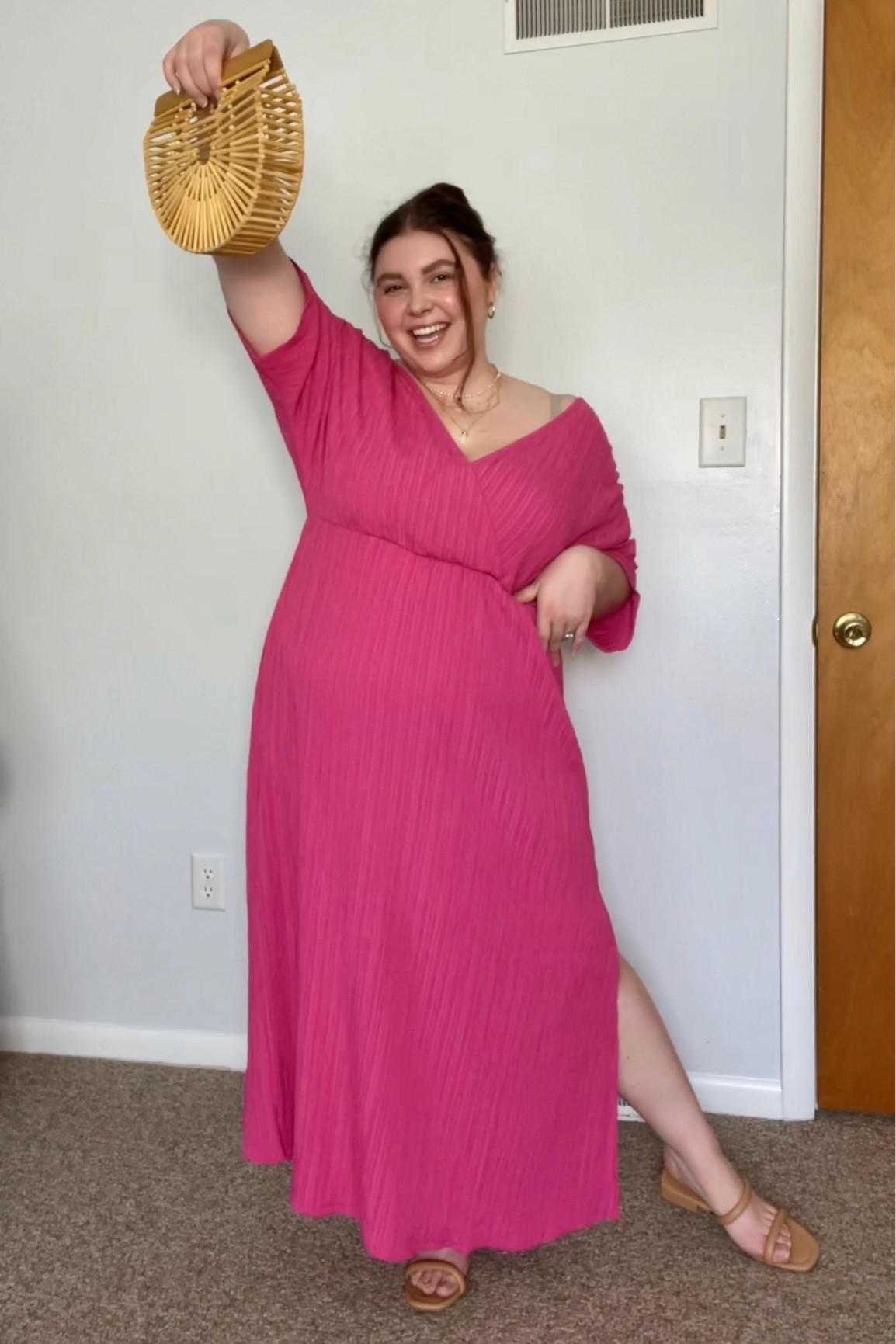 Pink maxi dress with slit! Perfect for any vacation 🌸 

midsize fashion, spring outfit inspo, curvy size 14/16, casual style, plus-size ootd, #midsize #midsizefashion #springoutfitinspo #curvyoutfits #size1416 #casualstyle

#LTKcurves #LTKtravel #LTKunder50