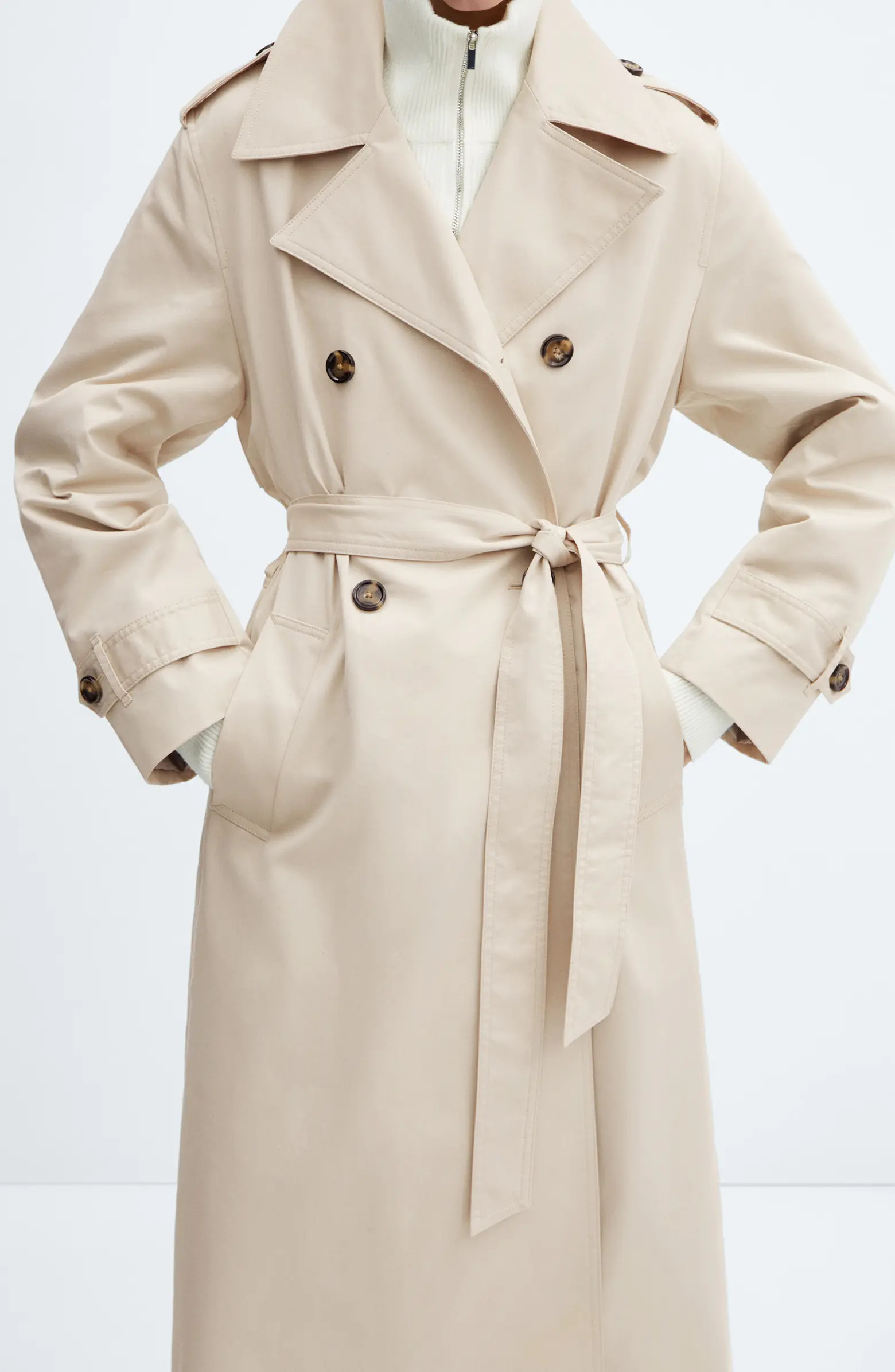MANGO Angela Belted Trench Coat | Nordstrom | Nordstrom