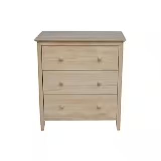 Brooklyn 3-Drawer Unfinished Wood Chest of Drawers | The Home Depot
