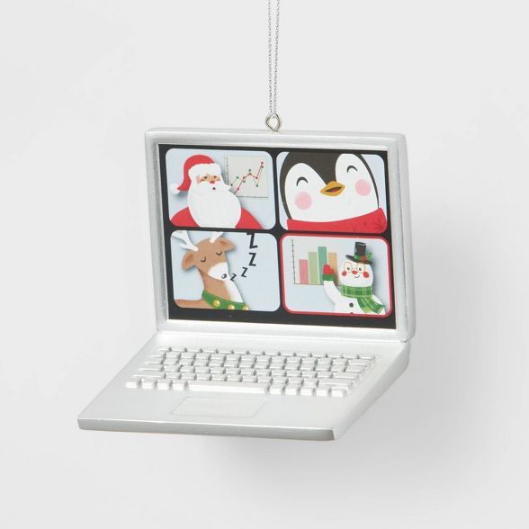 Laptop Zoom Meeting Christmas Tree Ornament - Wondershop&#8482; | Target