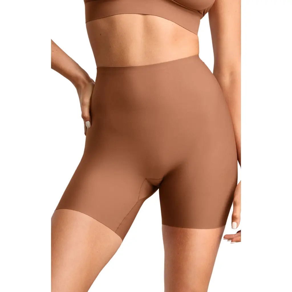 Siella No-Show Bike Short in Toffee at Nordstrom, Size 2Xl | Nordstrom