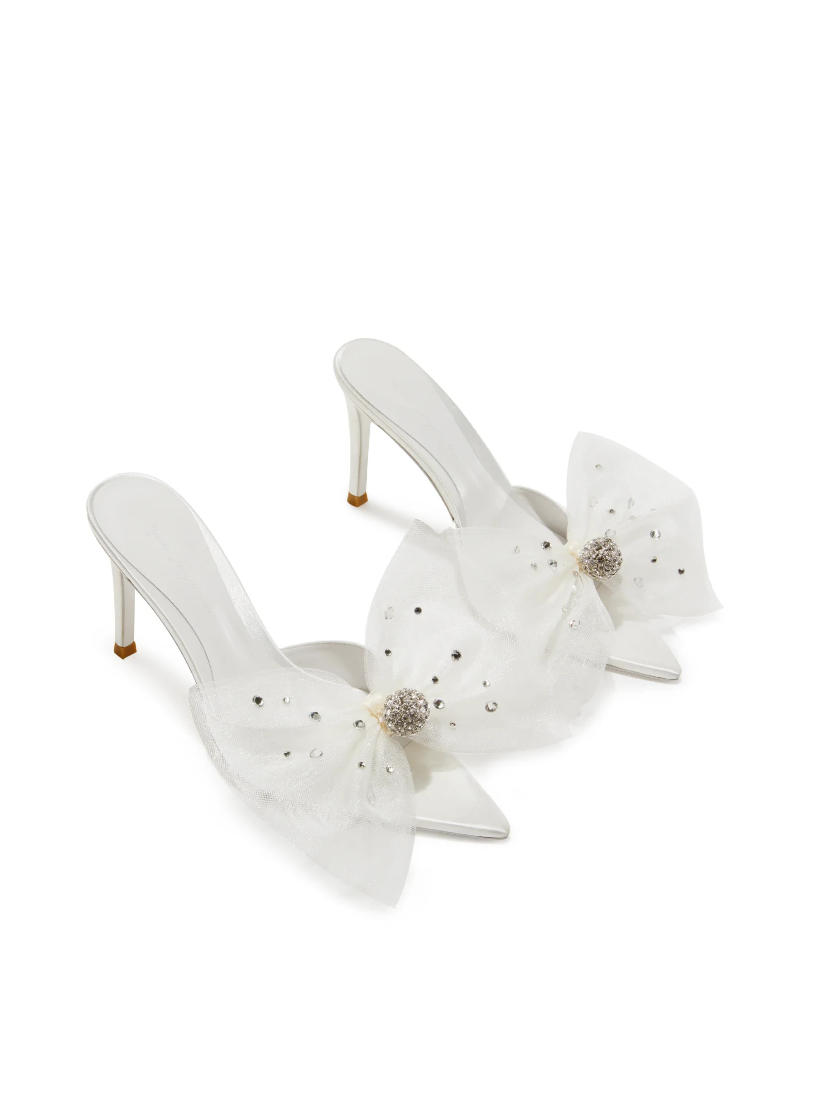 Isabella Bow Heels (White) (Final Sale) | Nana Jacqueline