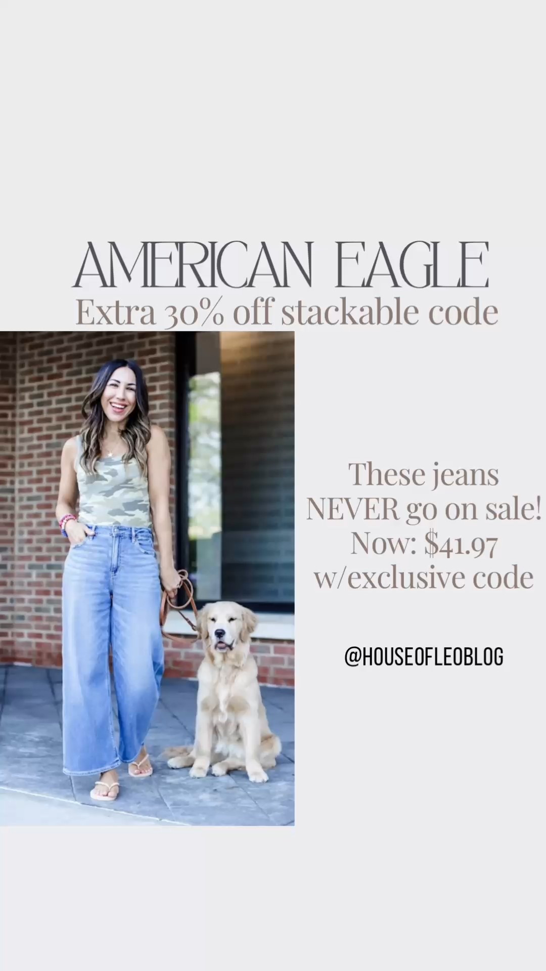Code LTKFALLSALE. Baggy jeans 0 X-short. American Eagle jeans.

#LTKFindsUnder50 #LTKSaleAlert #LTKOver40