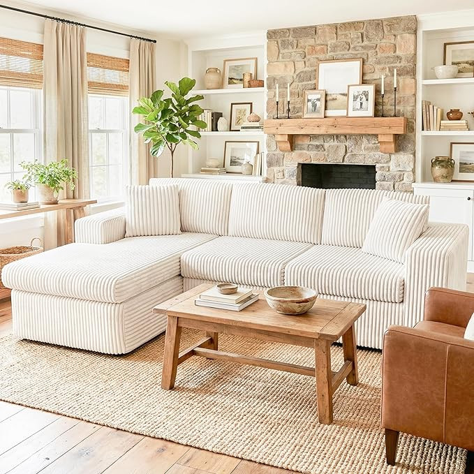 Shintenchi 105" Modular Sectional Sofa, Boneless L Shaped Couch with Deep Seat, Cloud Foam Couch ... | Amazon (US)