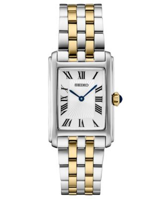 Seiko Women's Essentials Two-Tone Stainless Steel Bracelet Watch 22mm - Macy's | Macy's