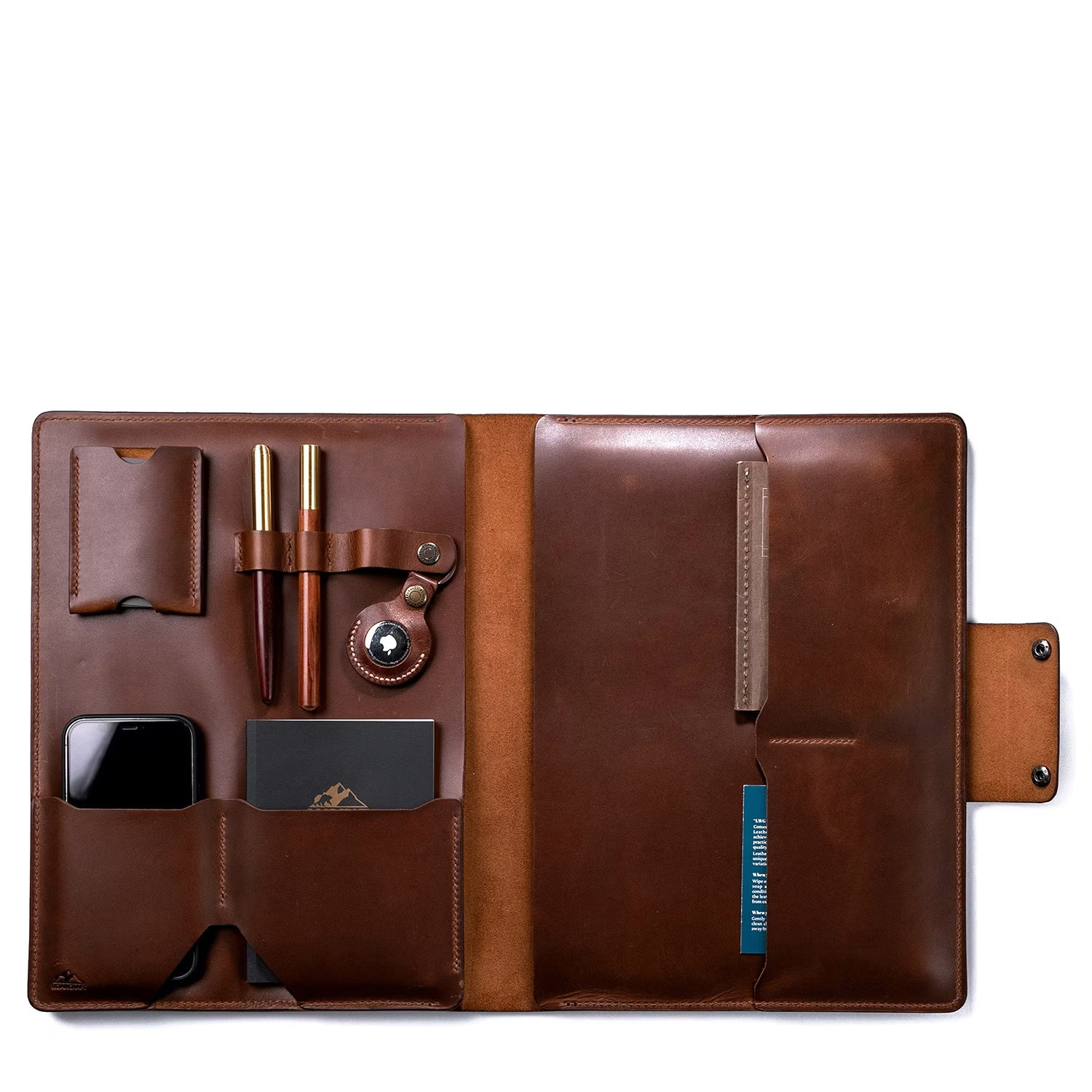 Leather Macbook Organizer - Brown | Wolf & Badger