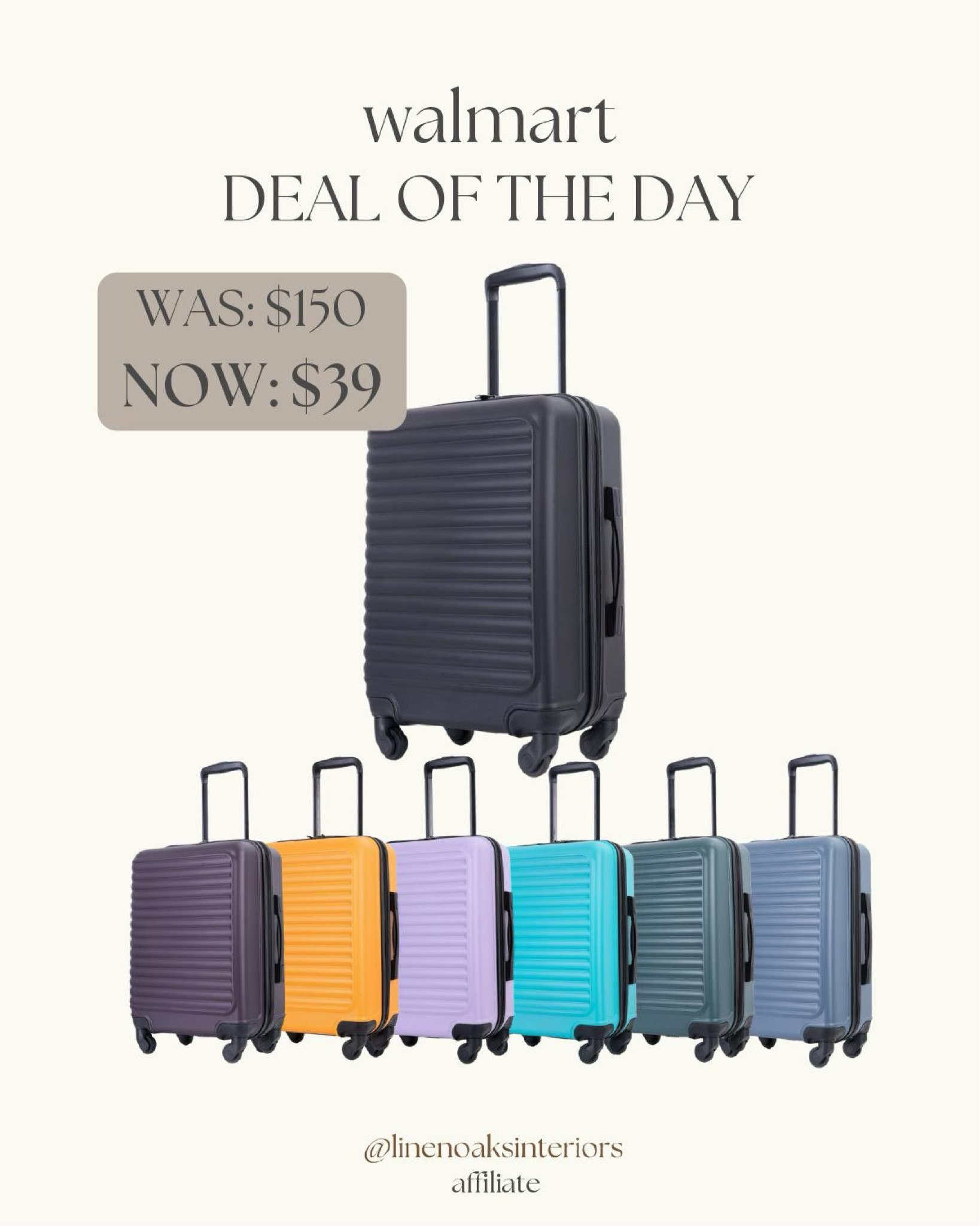 Hard shell carry on has a huge price drop at Walmart right now! For my travel besties out there or a great gift for anyone!

Walmart home / look for less / home refresh / neutrals / affordable home / home decor / outdoor / budget finds / calm decor / muted tones / travel 