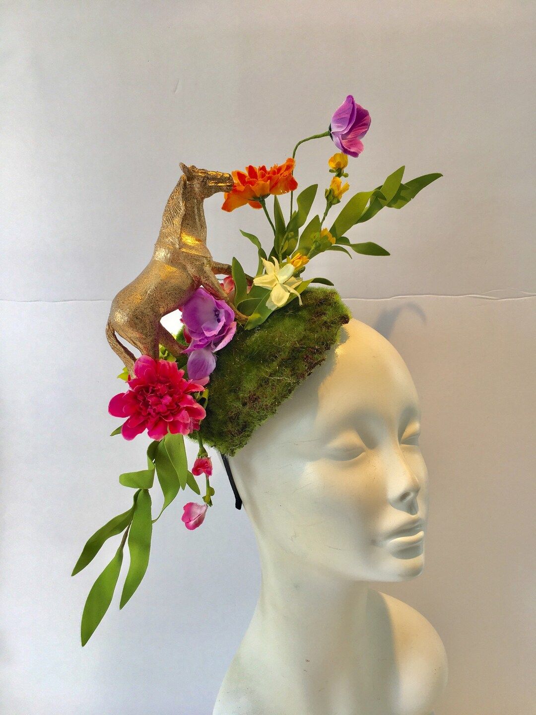 Horse Fascinator- Derby headband- Floral fascinator- Polo Match | Etsy (US)