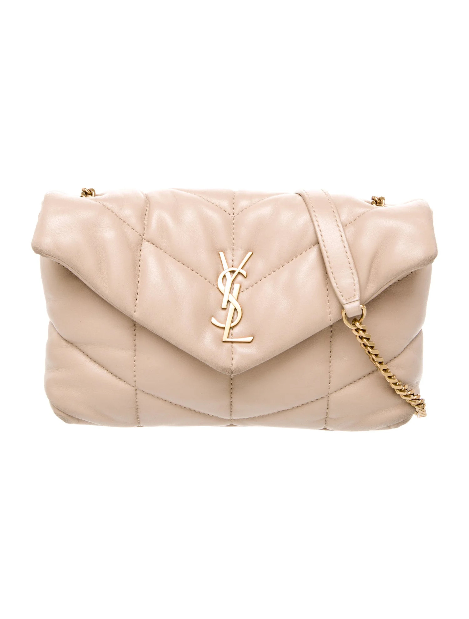 Saint Laurent Quilted Puffer Small - Neutrals Crossbody Bags, Handbags - YVE254994 | The RealReal | The RealReal