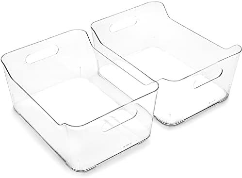 BINO | Plastic Storage Bins, Large - 2 Pack | The SOHO Collection | Multi-Use Organizer Bins | Bu... | Amazon (US)