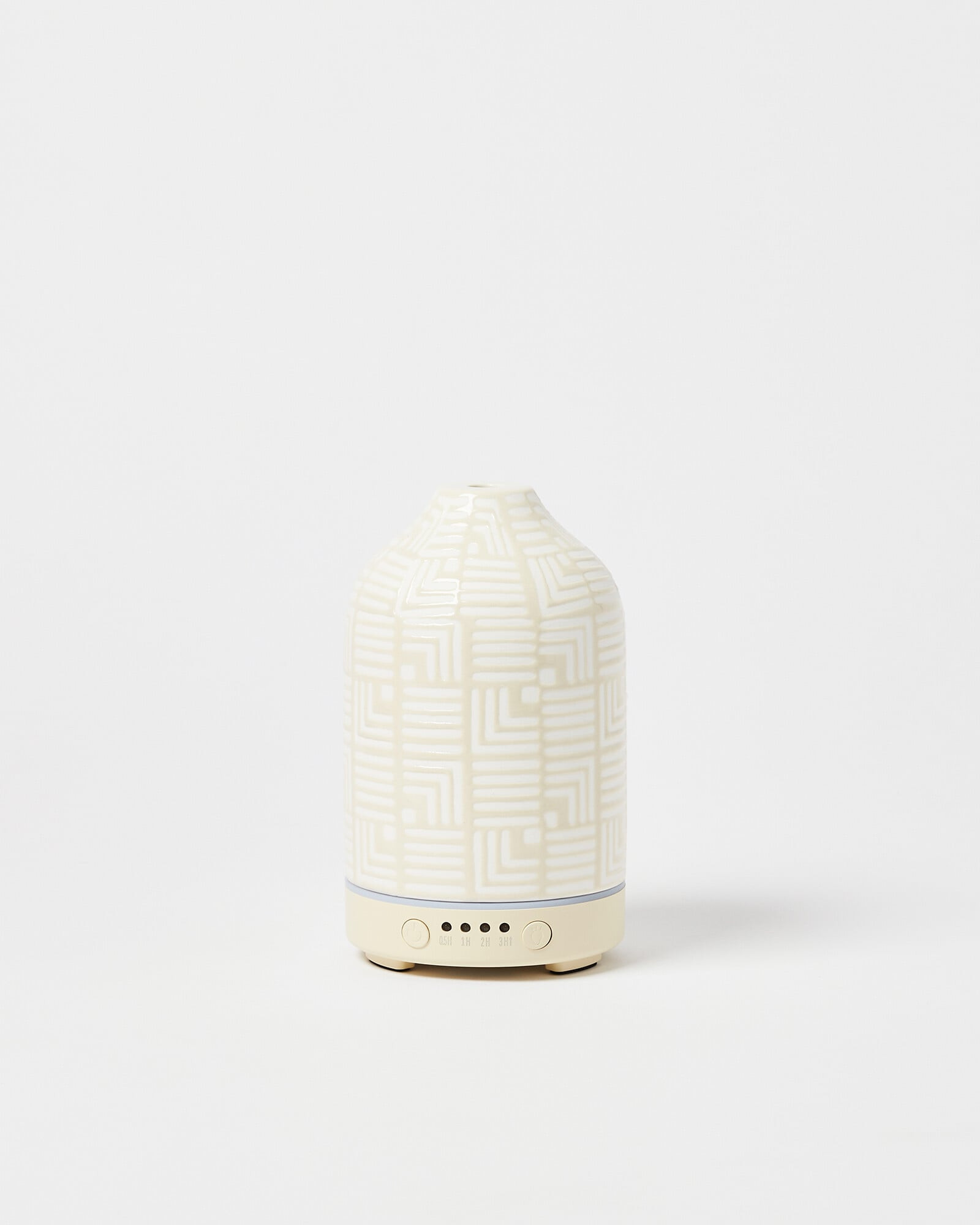 Sienna Geometric Cream Essential Oil Electric Aroma Diffuser | Oliver Bonas | Oliver Bonas (Global)