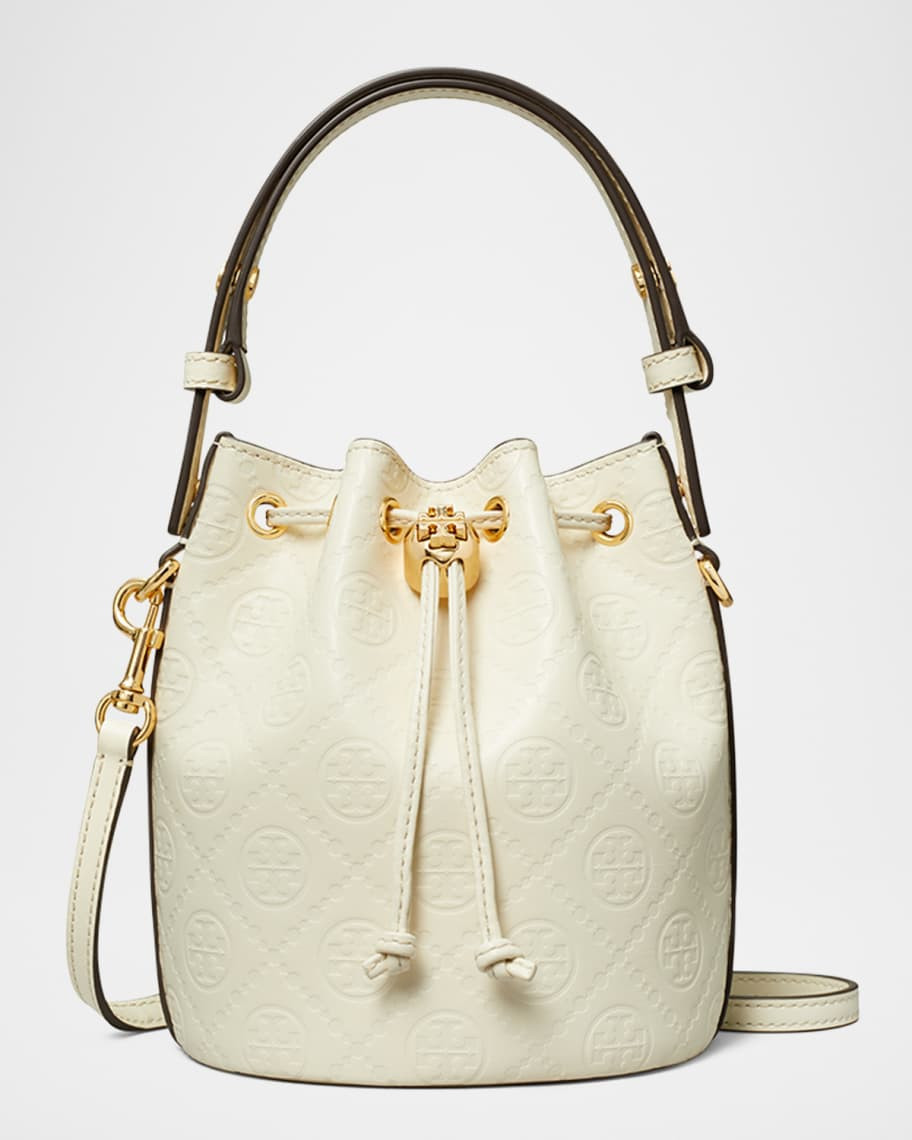 T Monogram Leather Mini Bucket Bag | Neiman Marcus