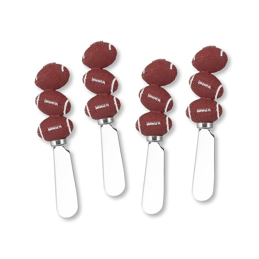 Supreme Housewares Football Cheese Spreaders, Hand-Painted Resin Handles with Stainless Steel Bla... | Amazon (US)