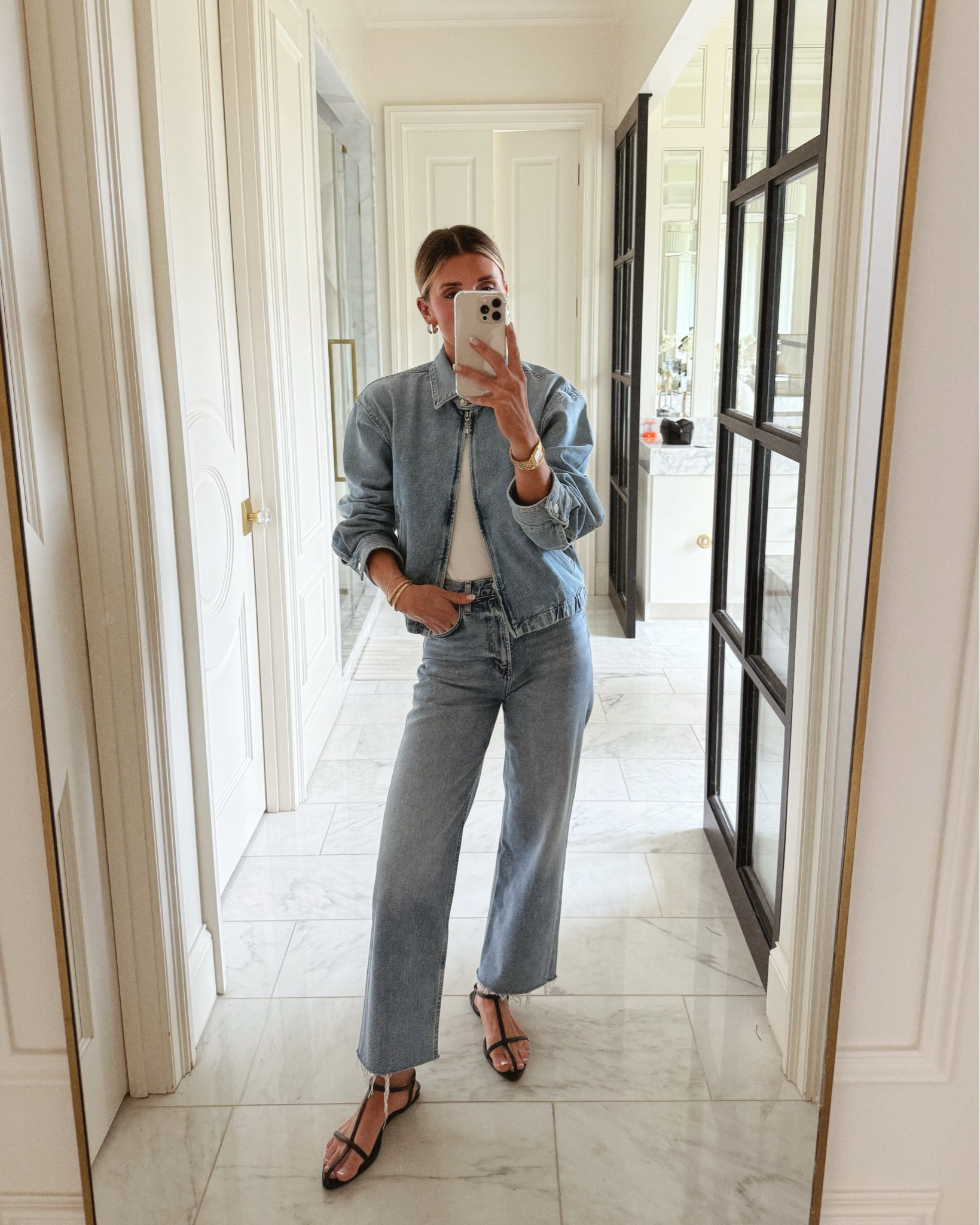 Yesterday's outfit details. Love these jeans. Fit tts 