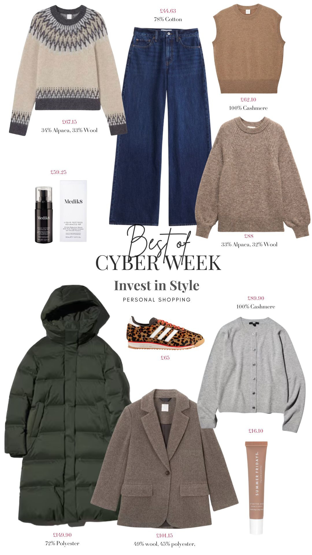 Best of Cyber Week! 🖤 

Winter Fashion, Winter Style, Winter Outfit, Party wear, Party Season, Cyber Week Picks, Knitwear, Space NK, Puffer Coat, Beauty, Space NK  

 #LTKCyberWeek #LTKuk #LTKwinter