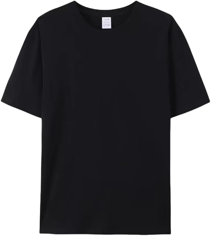 Women's Cotton T-Shirt, Short Sleeve, Ribbed Collar, Solid Color, Loose Fit | Amazon (US)