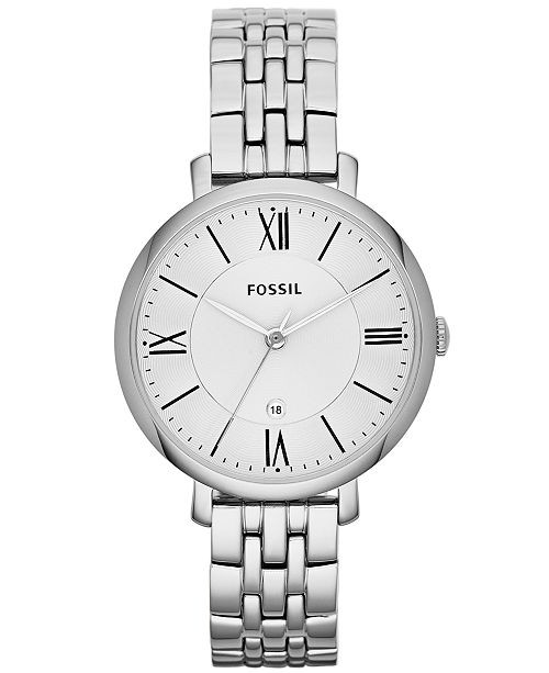 Fossil Women's Jacqueline Stainless Steel Bracelet Watch 36mm ES3433 & Reviews - Watches - Jewelr... | Macys (US)