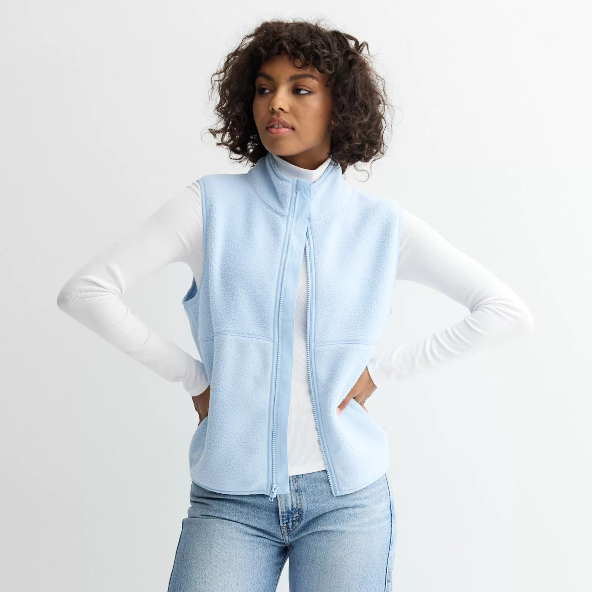 Juniors' SO® Full-Zip Teddy Fleece Vest | Kohl's