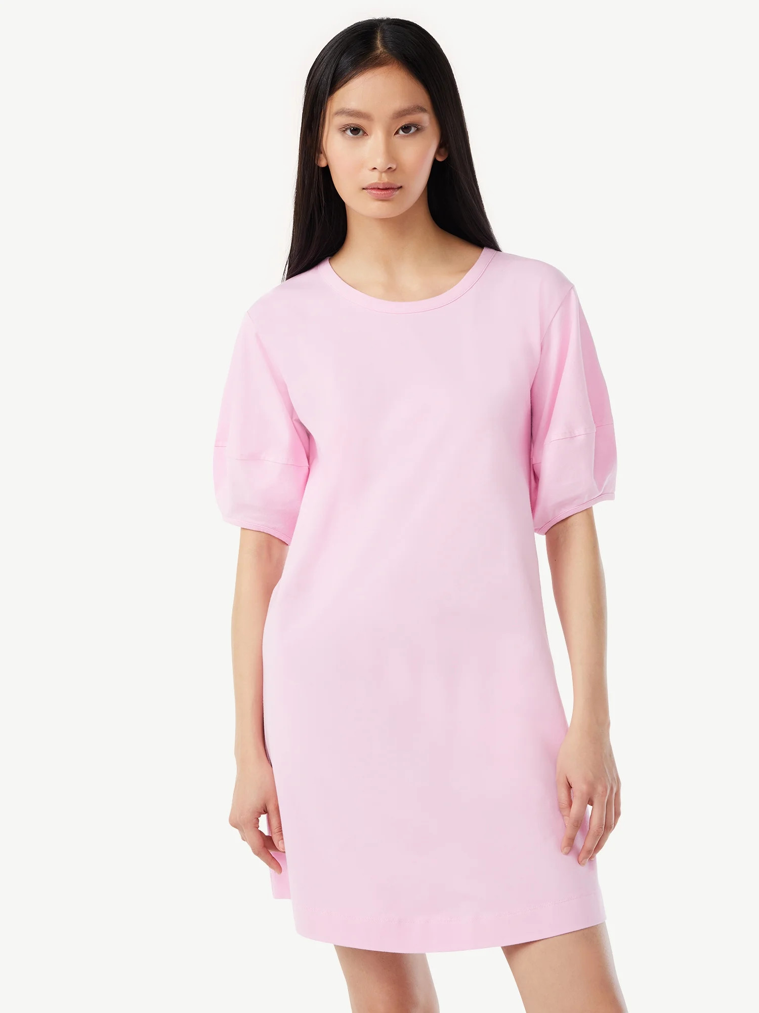 Free Assembly Women’s Balloon Sleeve Dress - Walmart.com | Walmart (US)