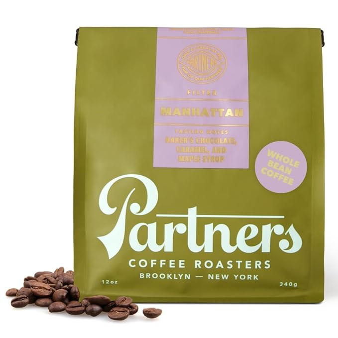 PARTNERS COFFEE ROASTERS - Whole Bean Coffee (Manhattan - Dark Roast) 12oz - Rich, Deep, & Flavor... | Amazon (US)