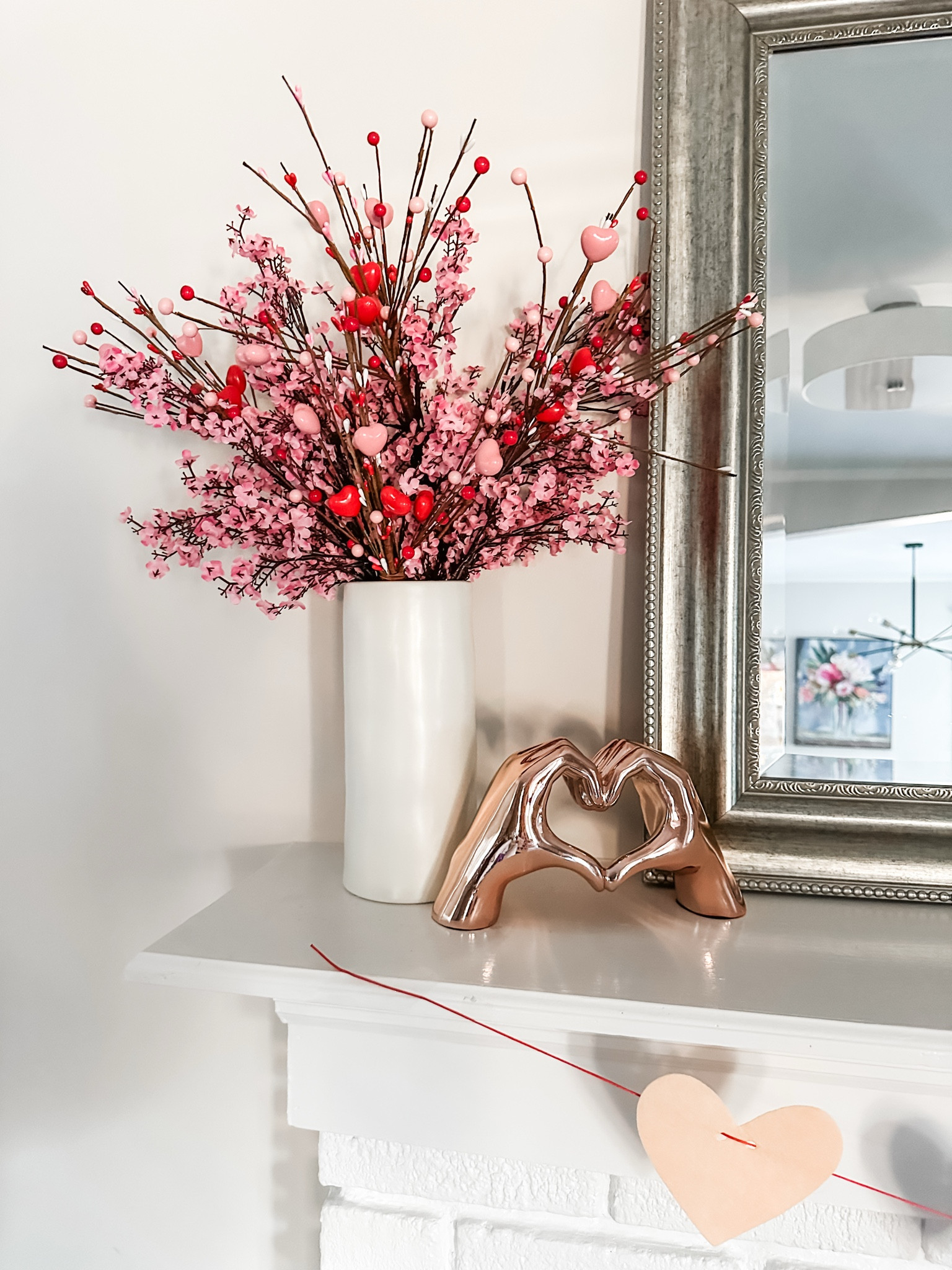 Valentines Day mantel decor 

#LTKHome #LTKSeasonal