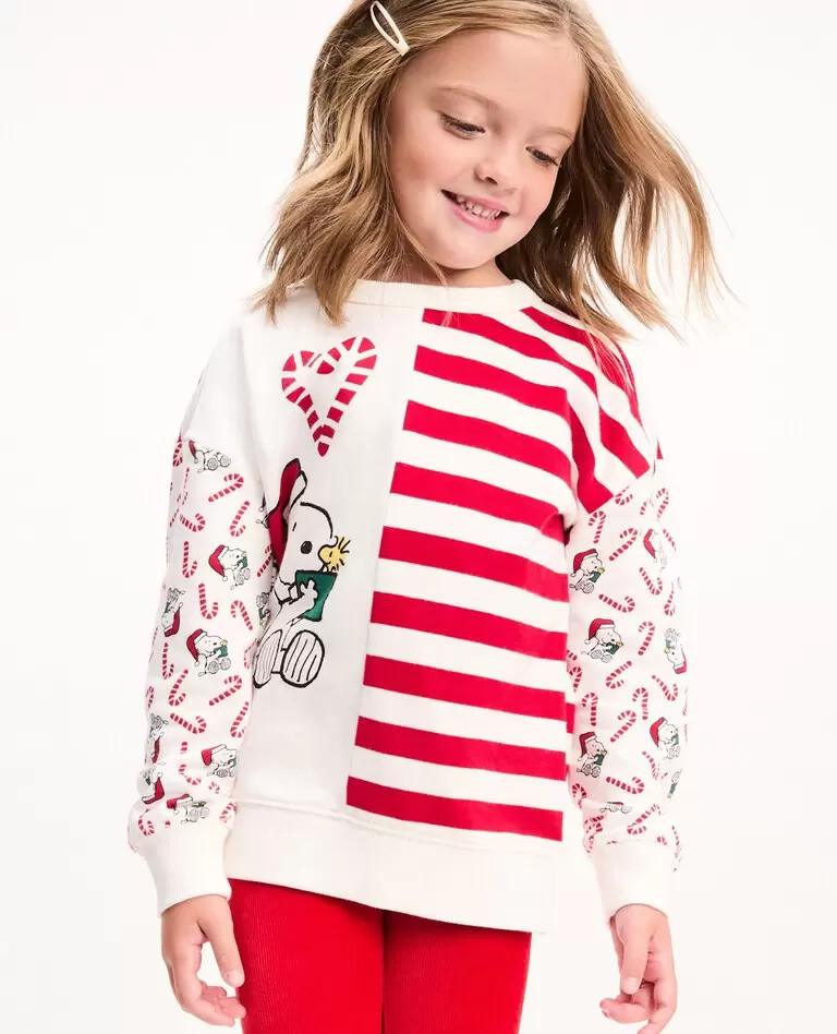 Peanuts Holiday French Terry Sweatshirt | Hanna Andersson