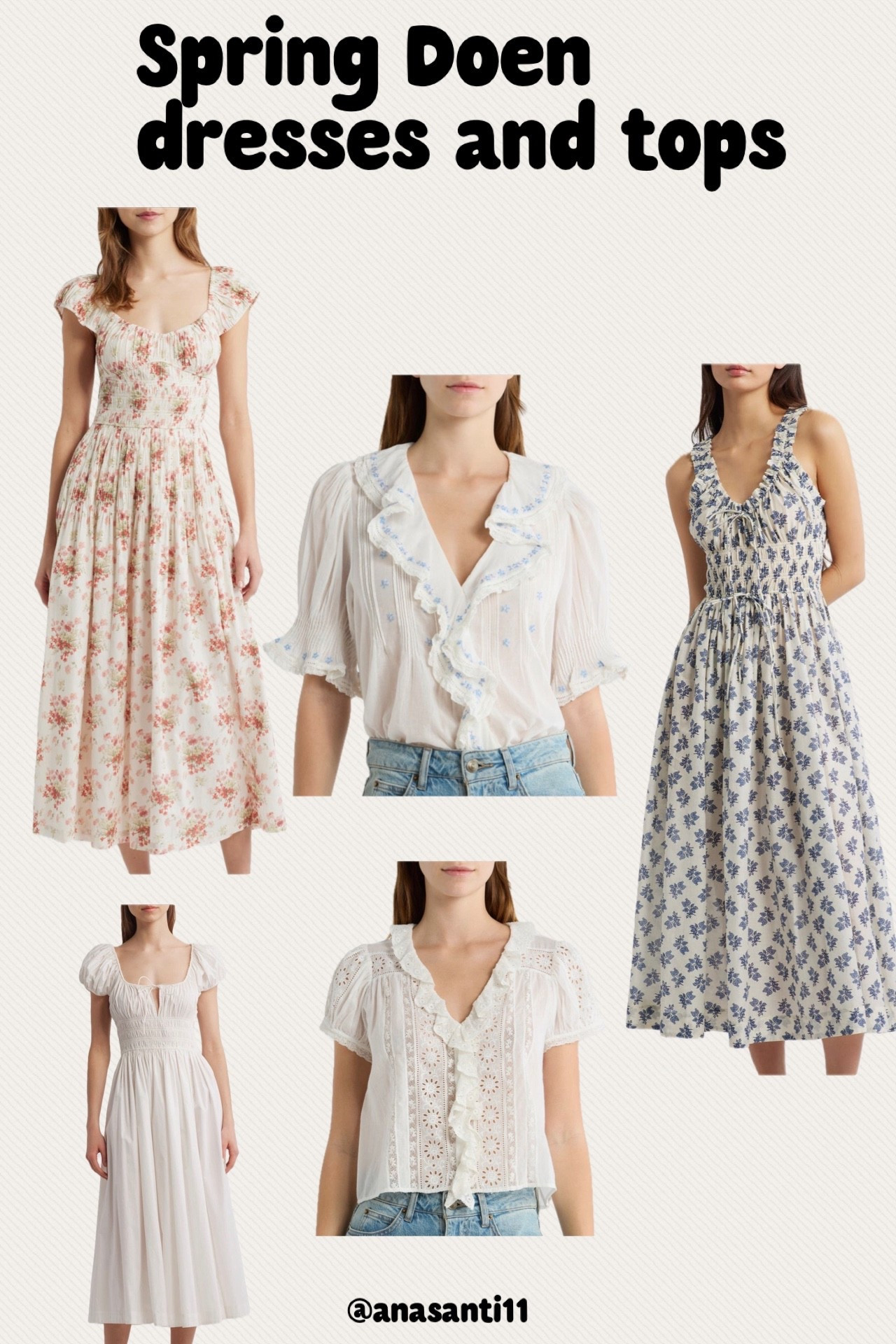 🌸 Spring DÔEN New Arrivals 🌸
Sharing my latest DÔEN spring finds — romantic floral dresses, breezy cotton tops, and effortless silhouettes perfect for brunch, showers, and everyday wear. Think vintage-inspired details, puff sleeves, soft voile fabrics, and the dreamiest prints.

These are the prettiest spring dresses 2026, feminine tops to wear with denim, and elevated everyday pieces you’ll reach for all season. Linking all my favorites in LTK 🤍

#Doen #DoenStyle #SpringStyle #SpringOutfits #SpringDresses #PrairieDress #FloralDress #RomanticStyle #FeminineFashion #LTKFinds #LTKSpring #LTKStyle #ShopLTK #NewArrivals #BrunchOutfit #GardenPartyStyle #CapsuleWardrobe #EffortlessStyle #ModernVintage #SlowFashion #CottonDress #PuffSleeve #WardrobeRefresh #resortwear #doendressses #springdresses #doen 

#LTKSeasonal