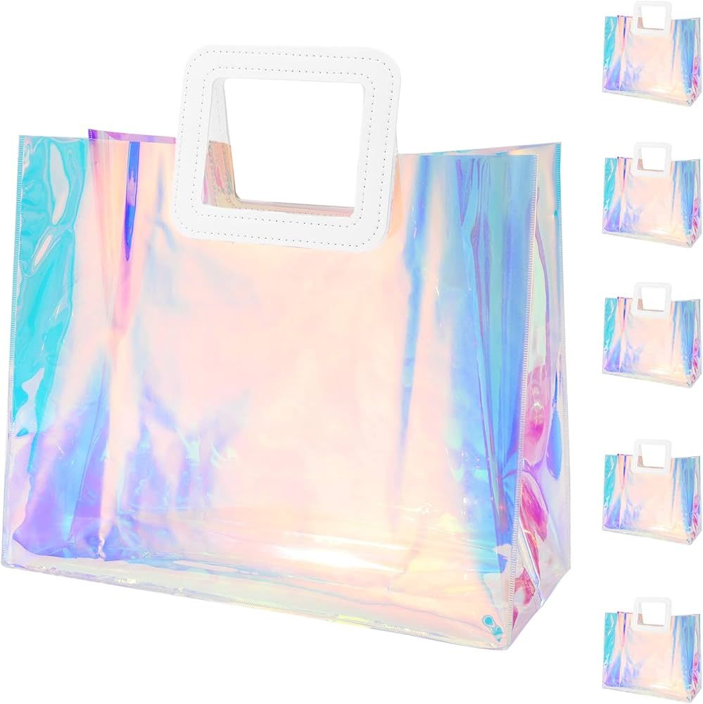 The Amount of Package – The package include 5 pieces clear PVC gift bags, sufficient quantity f... | Amazon (US)