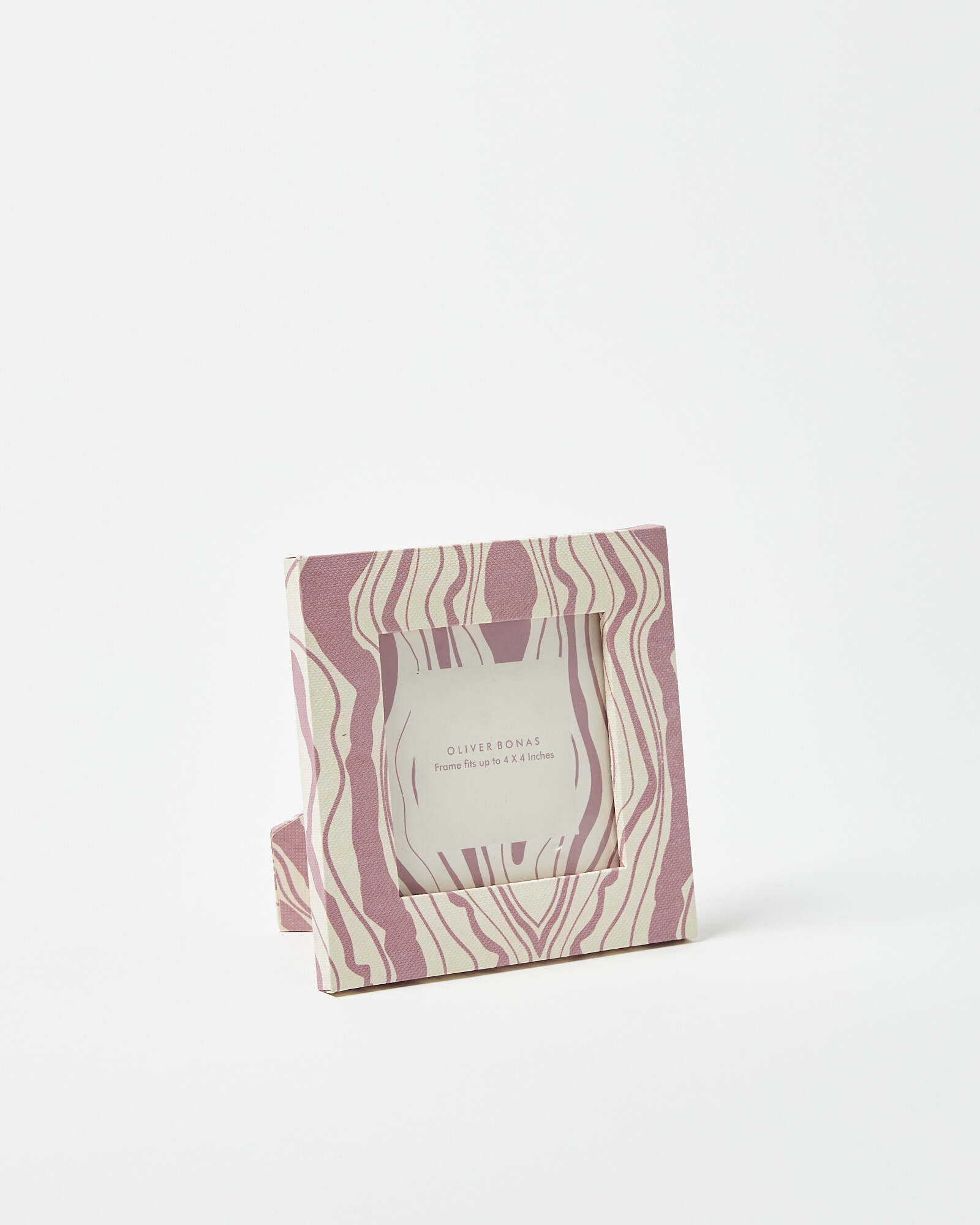 Kiri Marbled Pink Square Photo Frame 4x4" | Oliver Bonas (Global)