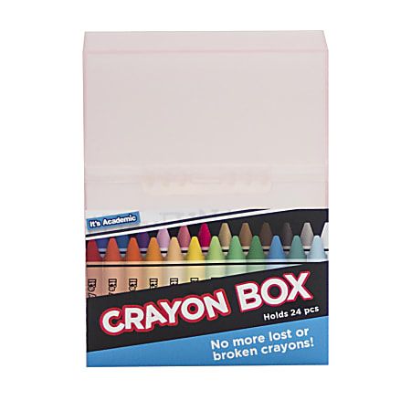 It's Academic Crayon Storage Box, Assorted Colors | Office Depot and OfficeMax 