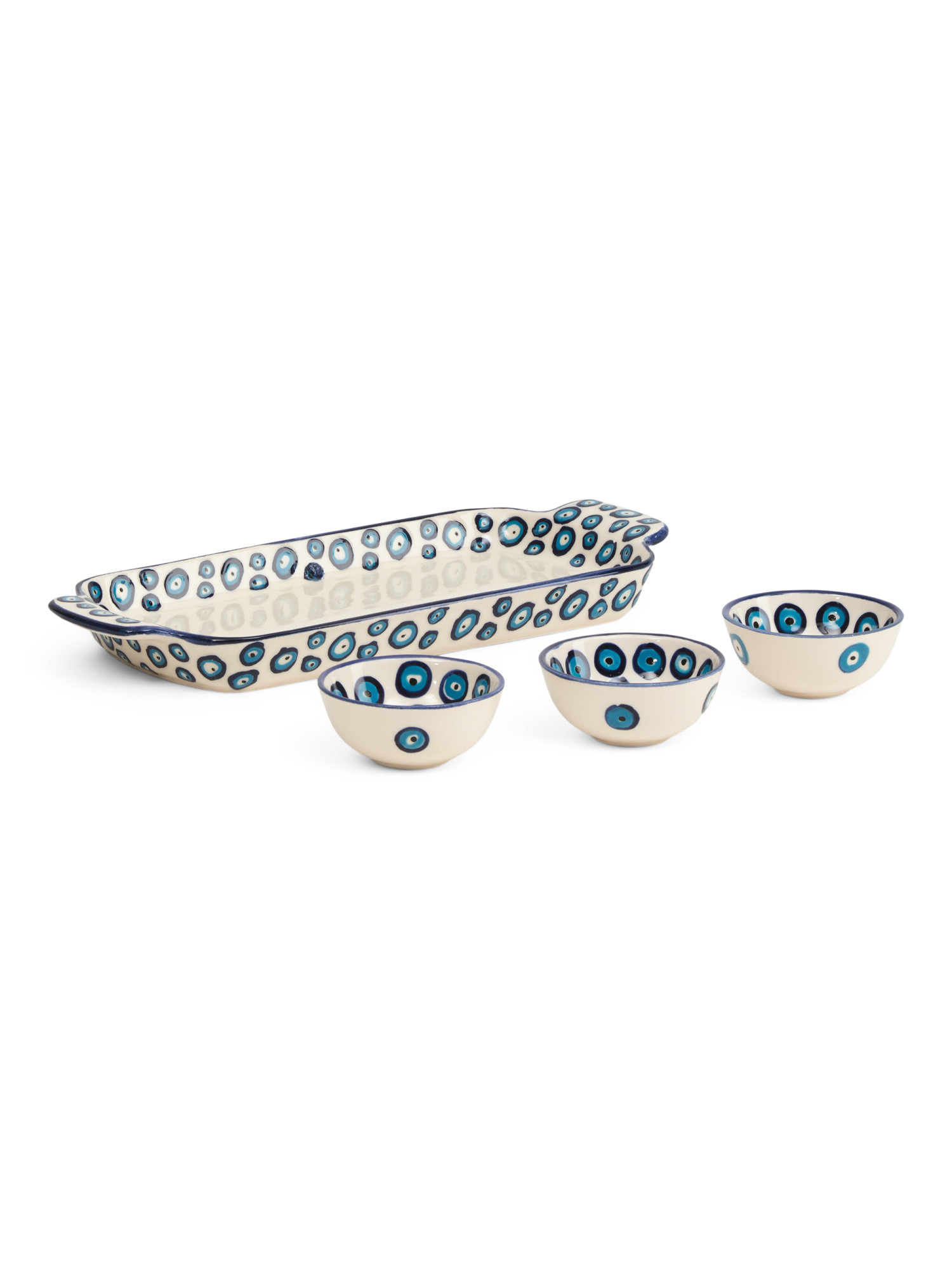Made In Turkey 4pc Evil Eye Tray With Bowls Set | TJ Maxx